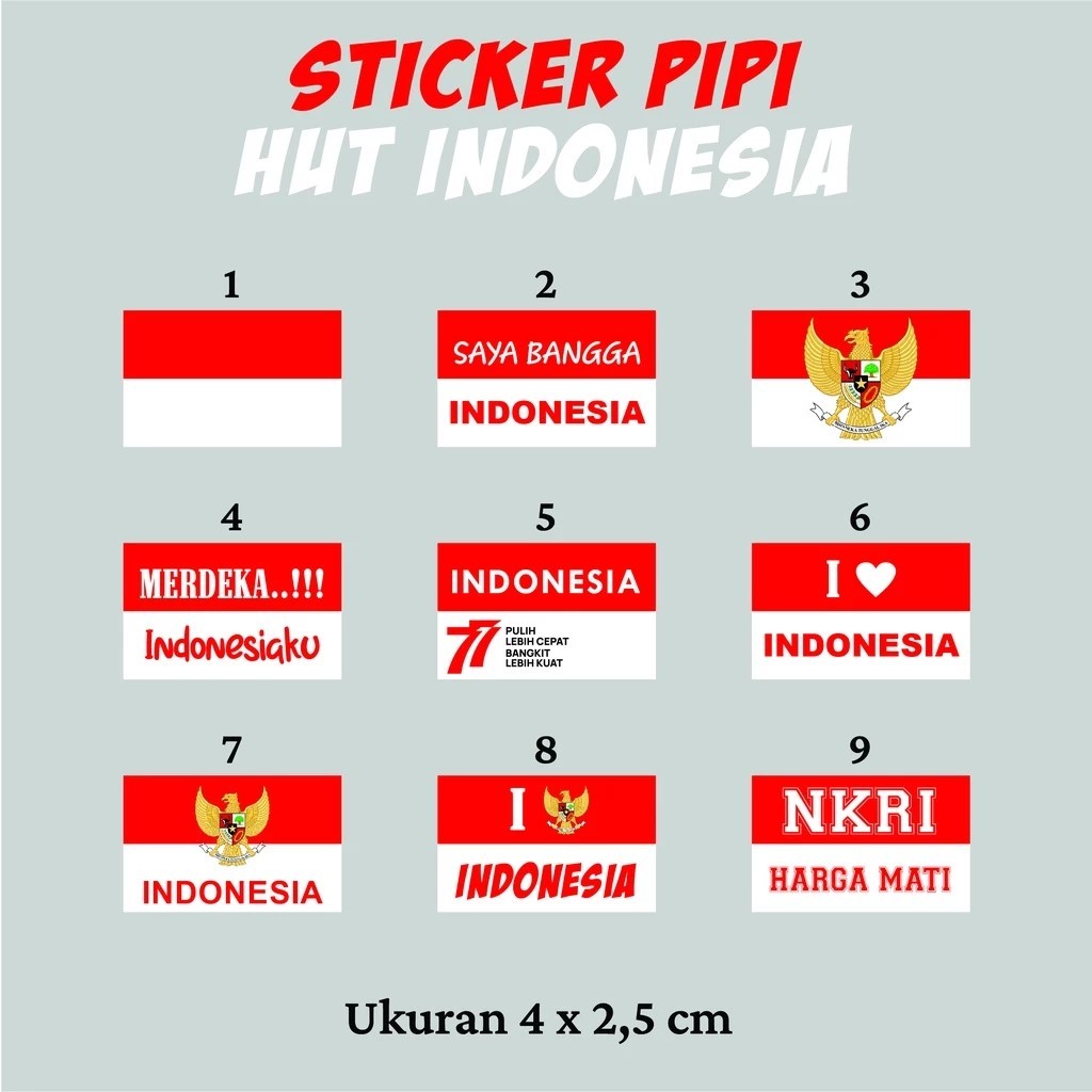 

STIKER BENDERA PIPI / STIKER BENDERA INDONESIA UNTUK PIPI / STIKER 17 AGUSTUS / STIKER KEMERDEKAAN INDONESIA