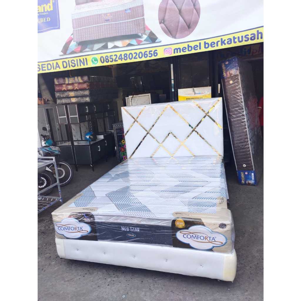 SPRINGBED SET DIVAN X GOLD + KASUR SPRINGBED COMFORTA 160X200 I 180X200