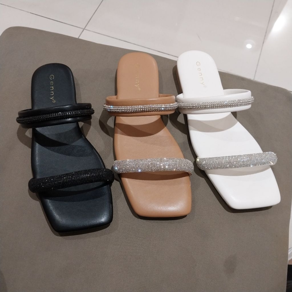 GENNY❗️sandal flat wanita bling2 ori by matahari