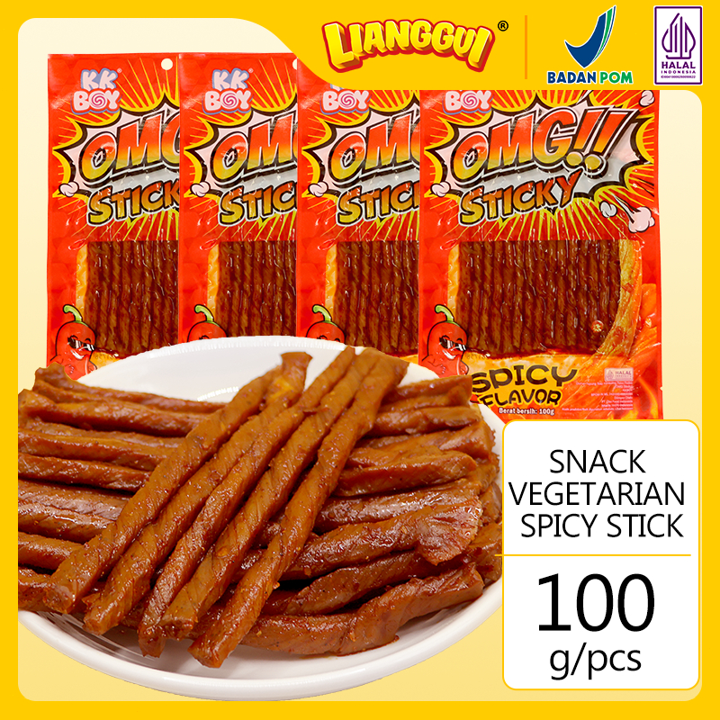 LIANGGUI [HALAL] latiao. omg stick cemilan pedas 100gr snack vegetarian spicy stick makanan ringan