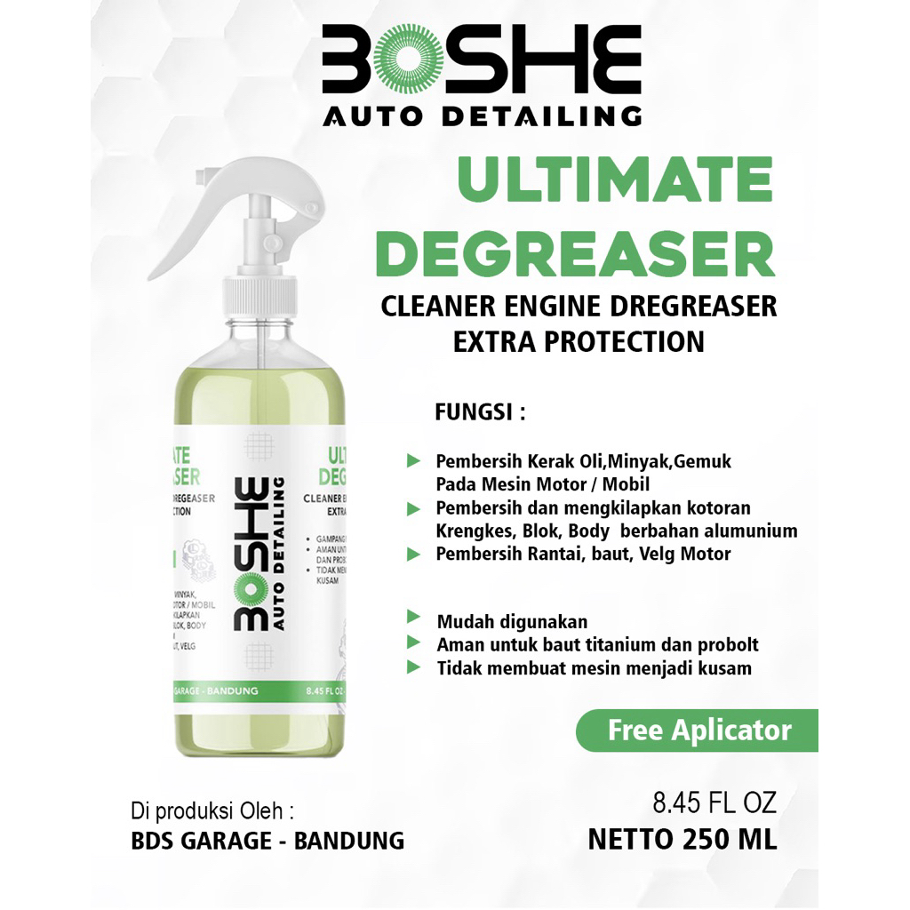 PEMBERSIH KERAK MESIN ULTIMATE DEGREASER ORIGINAL BOSHE INDONESIA AUTO DETAILING / cairan pembersih 