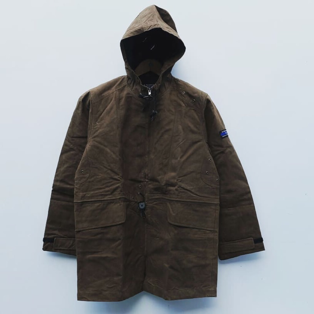 R Newbold Forest Brown heavy duty Jacket  Size X Large  Made in Japan  Born in Great brittain  Fabri