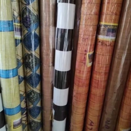 alas meja plastik motif tebal/karpet alas meja meteran