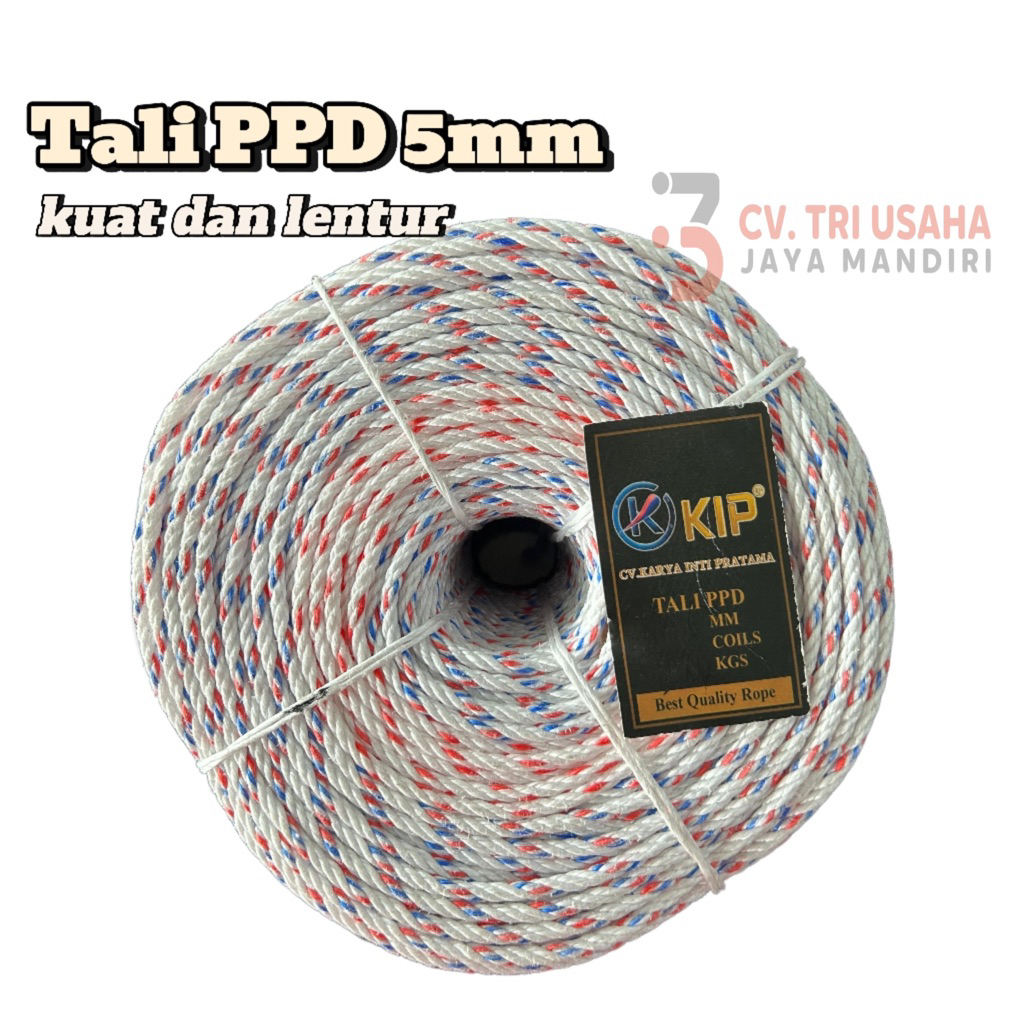 

(ECER PANJANG 10METER) Tali Tambang PPD diameter 5mm panjang 10meter
