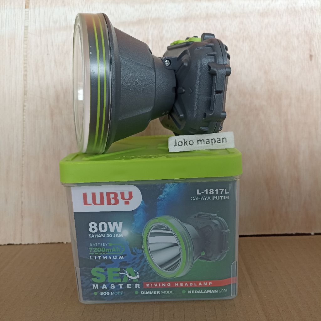 Senter kepala luby 80W L-1817L DIVING HEADLAMP cahaya putih