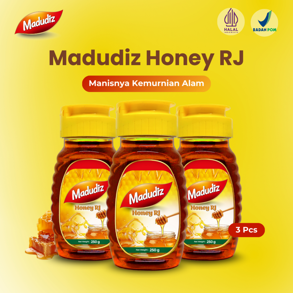 

Madudiz Madu Super 150gr Paket 3 Botol - Madu Alami Membantu Jaga Daya Tahan Tubuh