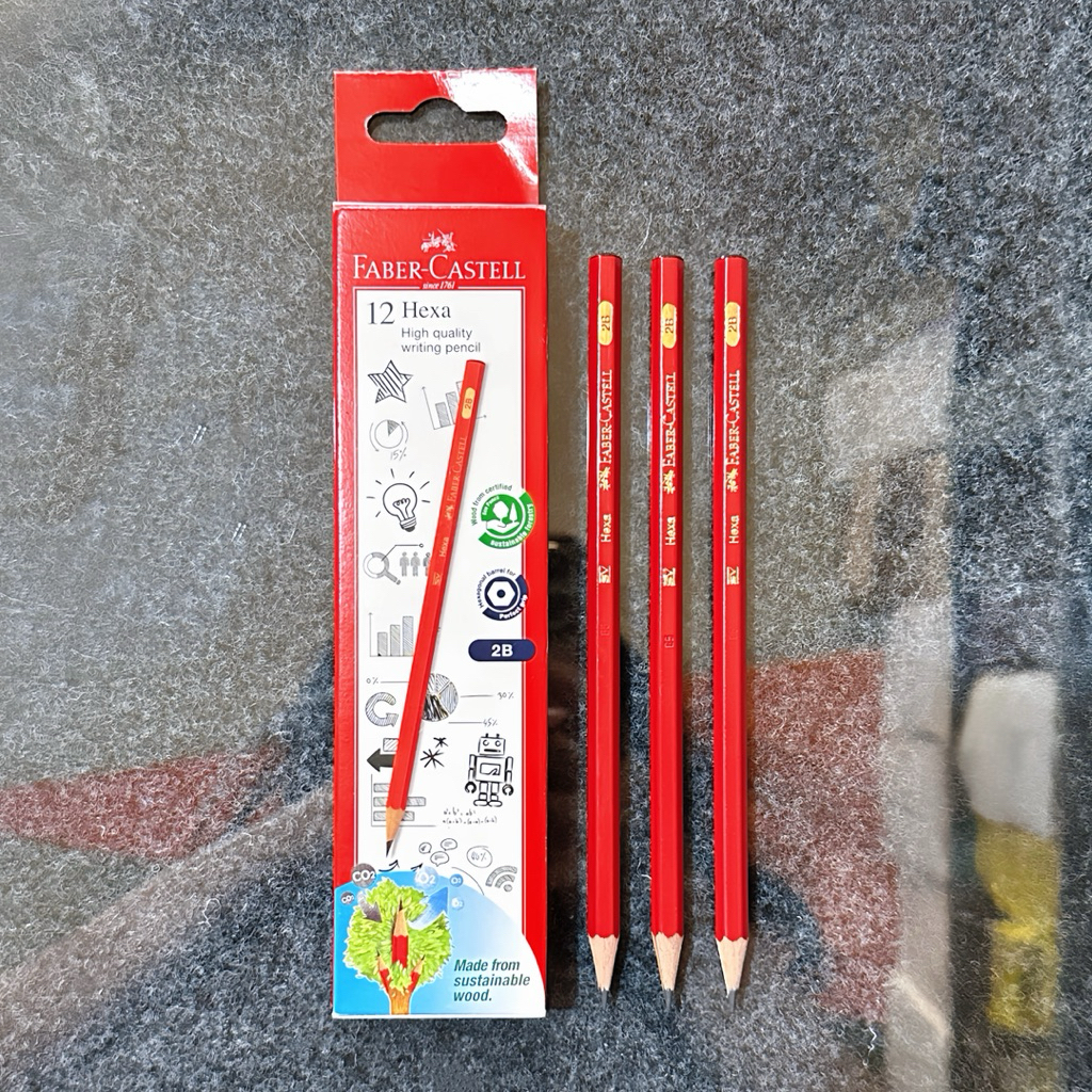 

Pensil 2B Hexa Faber Castelle [1 Lusin]