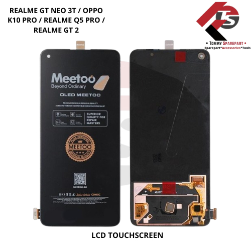 Lcd Touchscreen Realme Gt Neo 3t / Q5 Pro / Gt 2 / K10 Pro Oled Meetoo Fingerprint Kualitas Terbaik