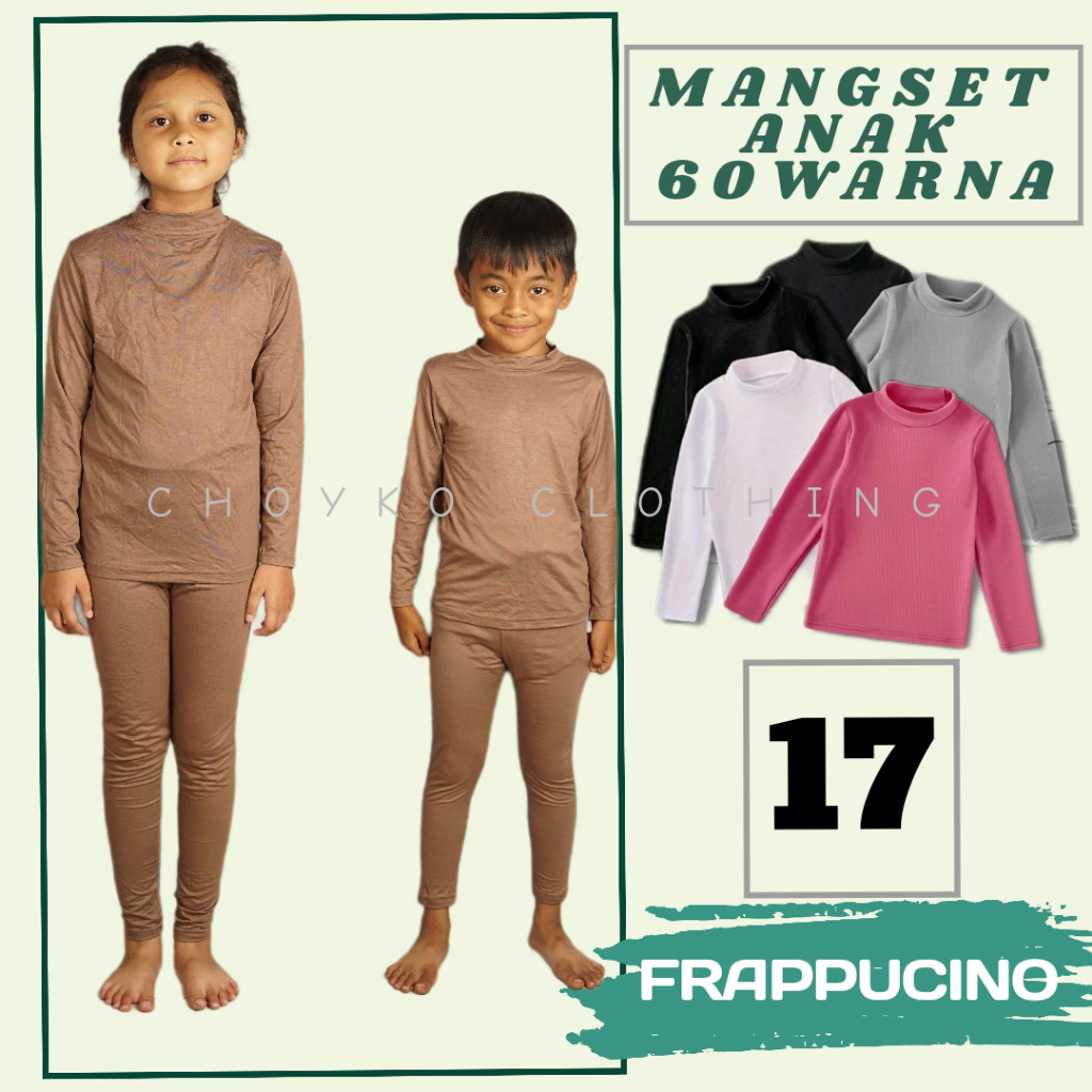 Manset anak lengan panjang 4 bulan-12 tahun frappucino