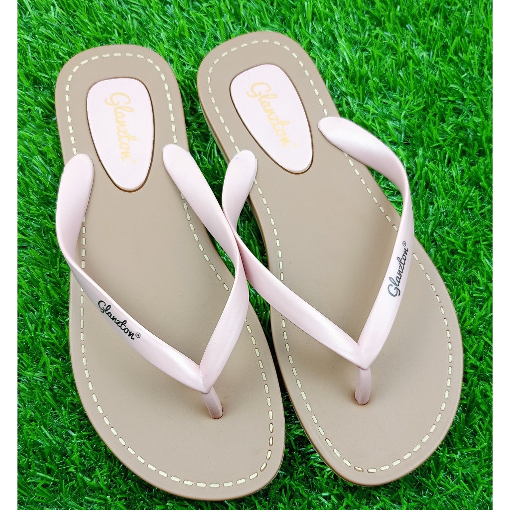 KDS | Glanzton JLT-L1819, Sandal Jepit Jelly Karet Wanita Anti Slip Cewek/ Sandal Perempuan Santai