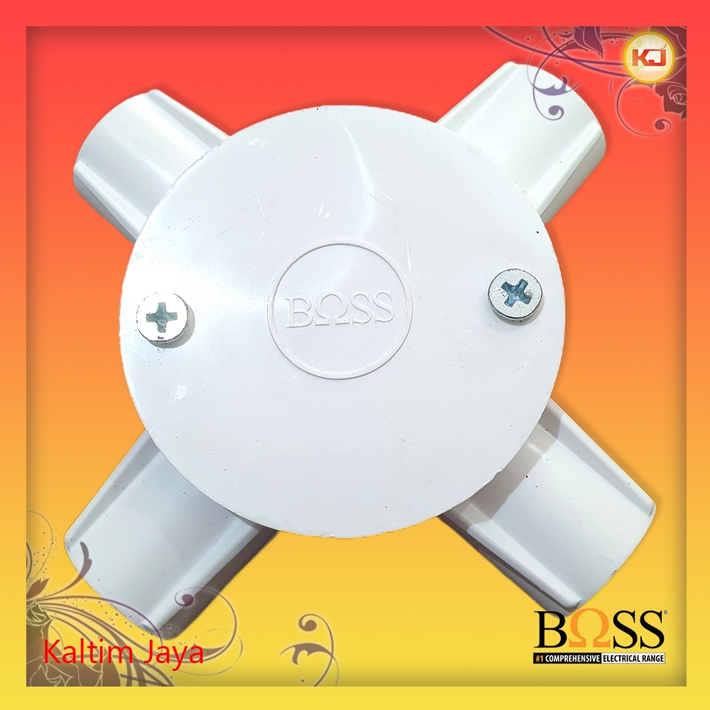 T-Dus 20mm Cabang 4 Boss Clipsal (Tdus Tedus Tdos Tedos Kresdos Crossdos) Putih 20 mm