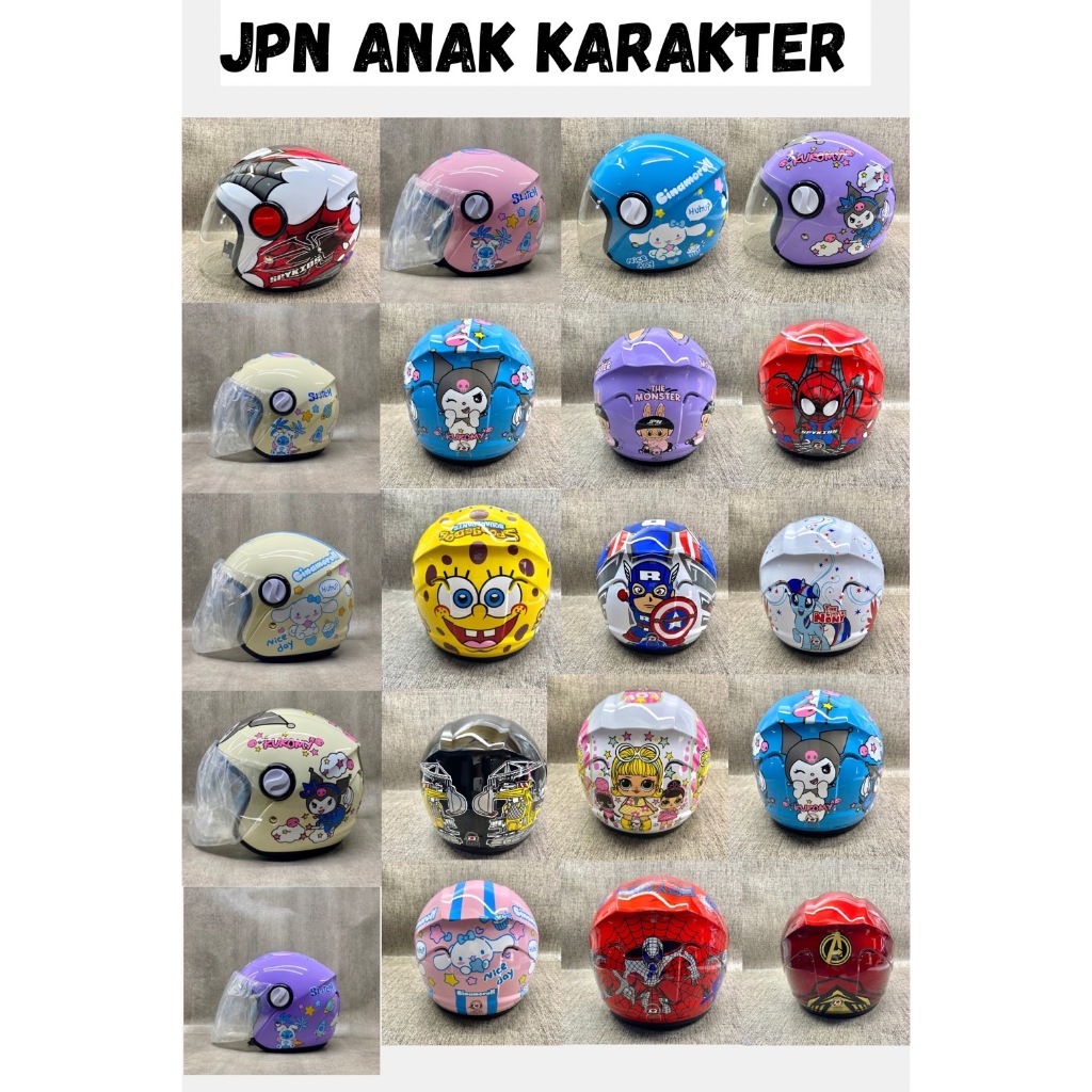 Helm JPN Anak Murah SNI – Helm Motor Anak Laki Perempuan – Ringan Nyaman Termurah