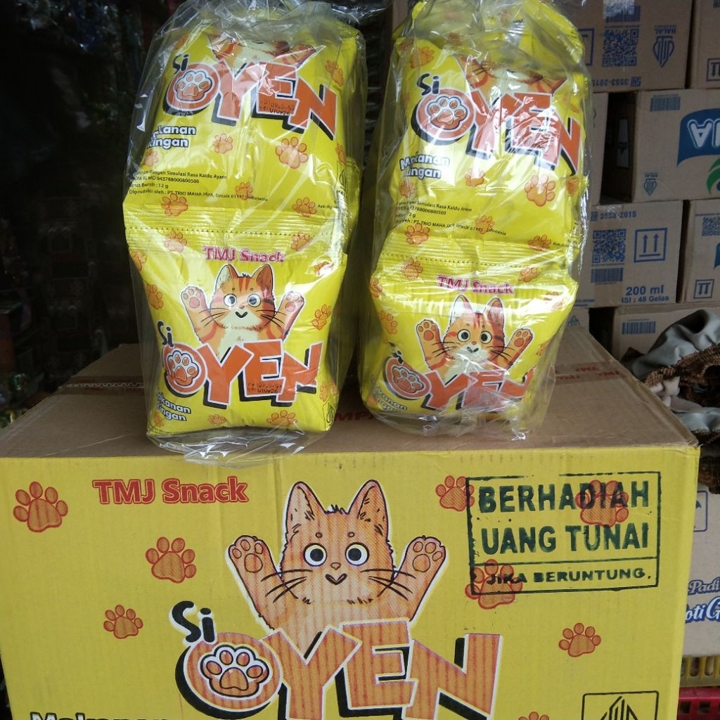

SI OYEN CIKI/SNACK VIRAL KEKINIAN BERHADIAH UANG TUNAI ( 1 PACK ISI 10 PCS)