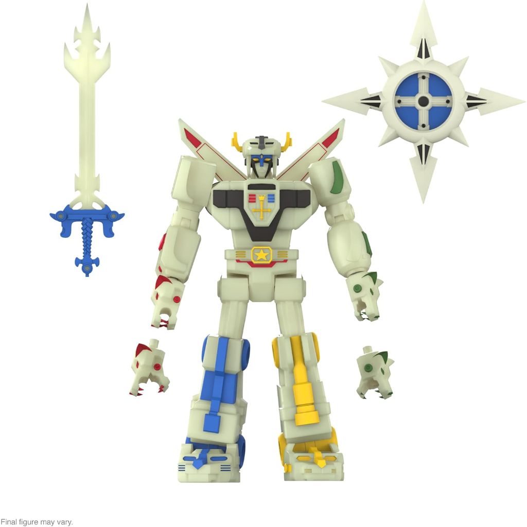 ULTIMATES Voltron Defender of The Universe (Lightning Glow) - Figur Aksi Voltron 7" dengan Aksesori 
