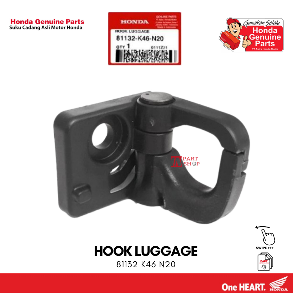 Kait Gantungan Barang (Hook Luggage) - New Vario 110 eSP / 81132-K46-N20