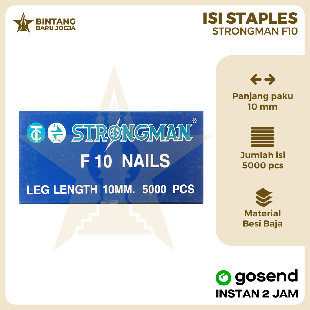 

Isi Refill Staples Paku Tembak Strongman F10