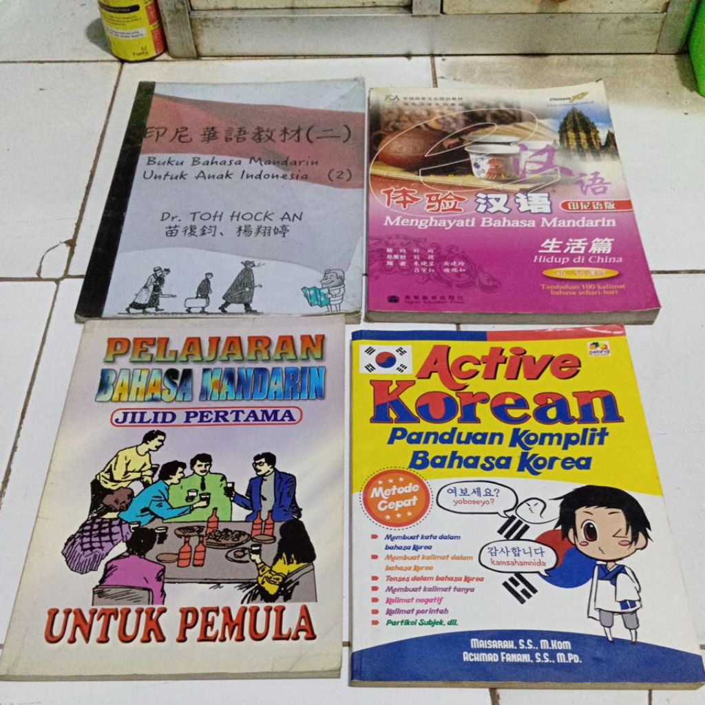 PELAJARAN BAHASA MANDARIN UNTUK PEMULA. ACTIVE KOREAN PANDUAN KOMPLIT BAHASA KOREA. MENGHAYATI BAHAS
