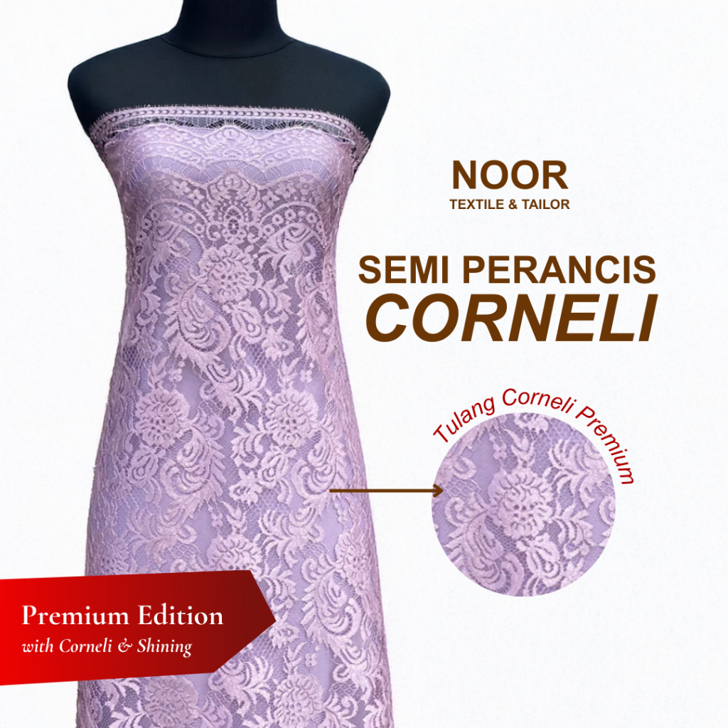Brokat Semi Perancis - Soft Rose Color Edition | per Panel | Bahan Kebaya | Kain Kebaya | 12 Warna