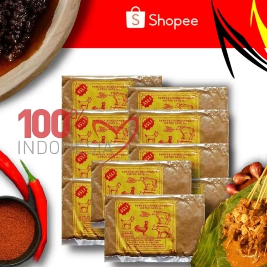 

Bumbu Pemasak Khusus Sate 1kg Satu Pack x 20pc Asli Barkat 1939
