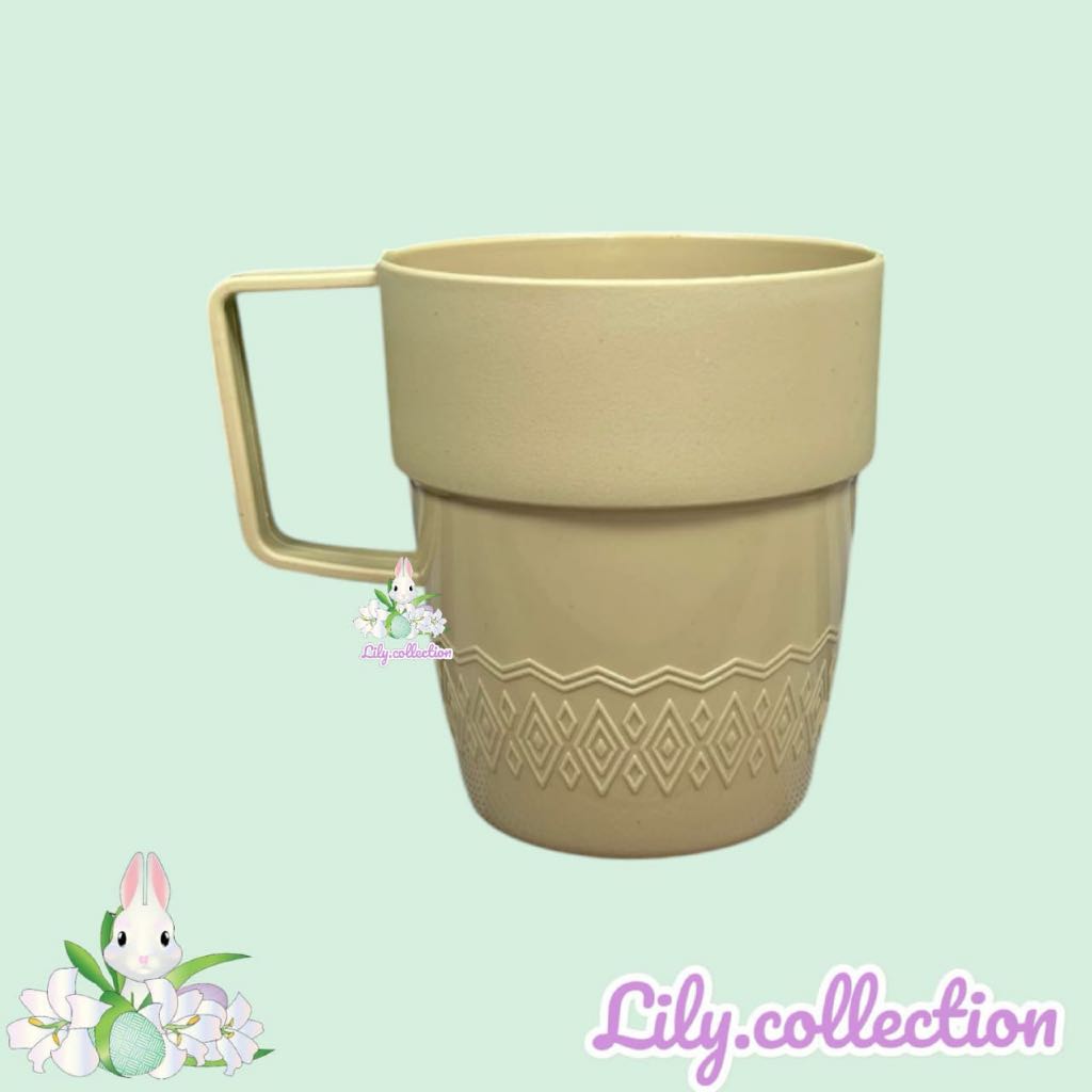 Gelas Gagang | Gelas Plastik | Gelas Estetik | Mug | Mug / Gelas Plastik Gagang 400ml - LILYCOLLECTI