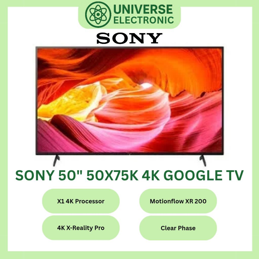 SONY 50X75K / KD-50X75K 4K GOOGLE TV 50 Inch