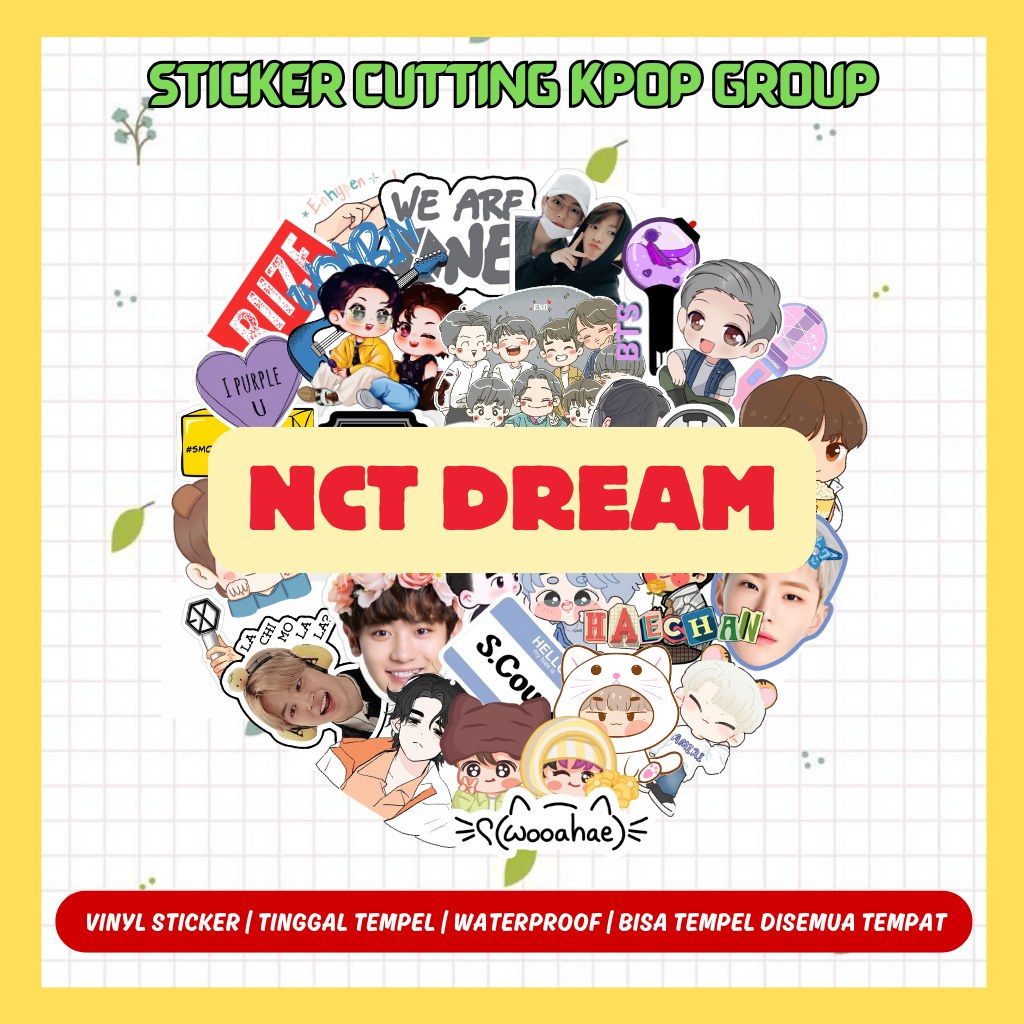 STICKER NCT DREAM WATERPROOF | STIKER NCT DREAM TAHAN AIR