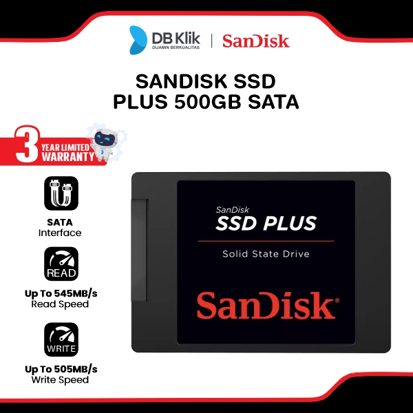 Sandisk Plus SSD 500GB SATA
