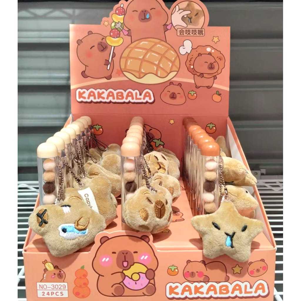 

Pulpen Capybala Pompom Ganci Bunyi dan Chubby Bear Brown - Creative Stationery ATK lucu