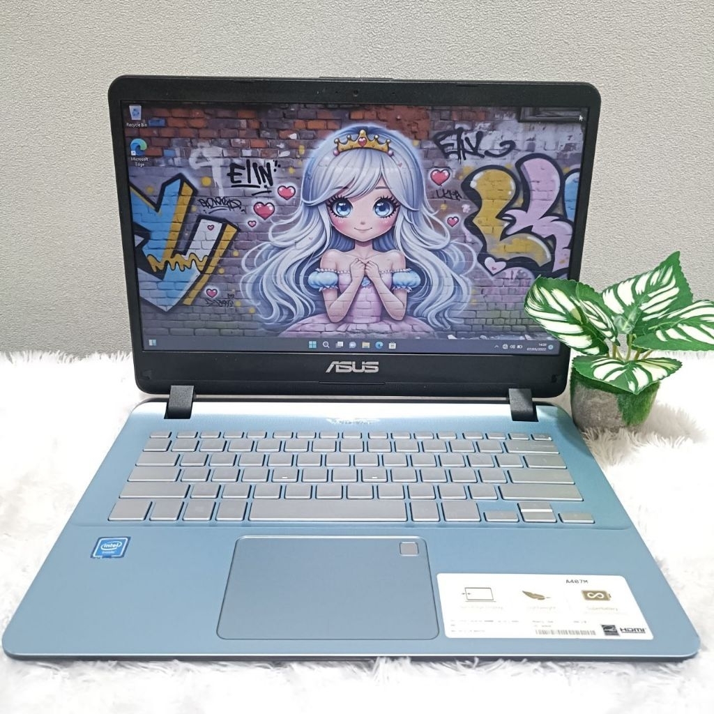 LAPTOP ASUS A407MA INTEL N4000 INTEL HD RAM 4GB DDR4 SSD 256GB 14INCH / LAPTOP BEKAS MURAH