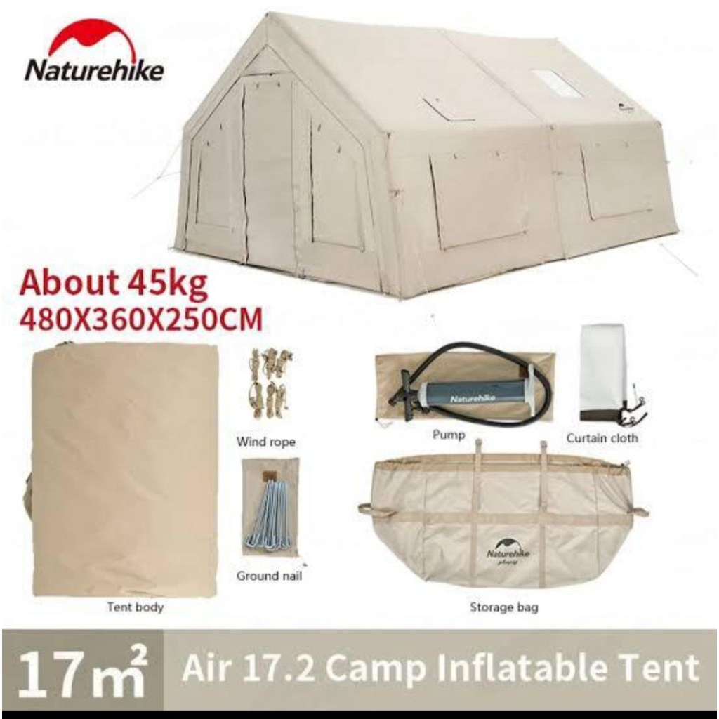 Tenda Camping Naturehike Air Tent 17.2 CNH22ZP012