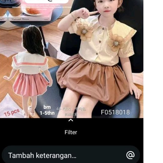 SETELAN ROK IMPORT ANAK CEWE UMUR 2 SAMPAI 4 TAHUN