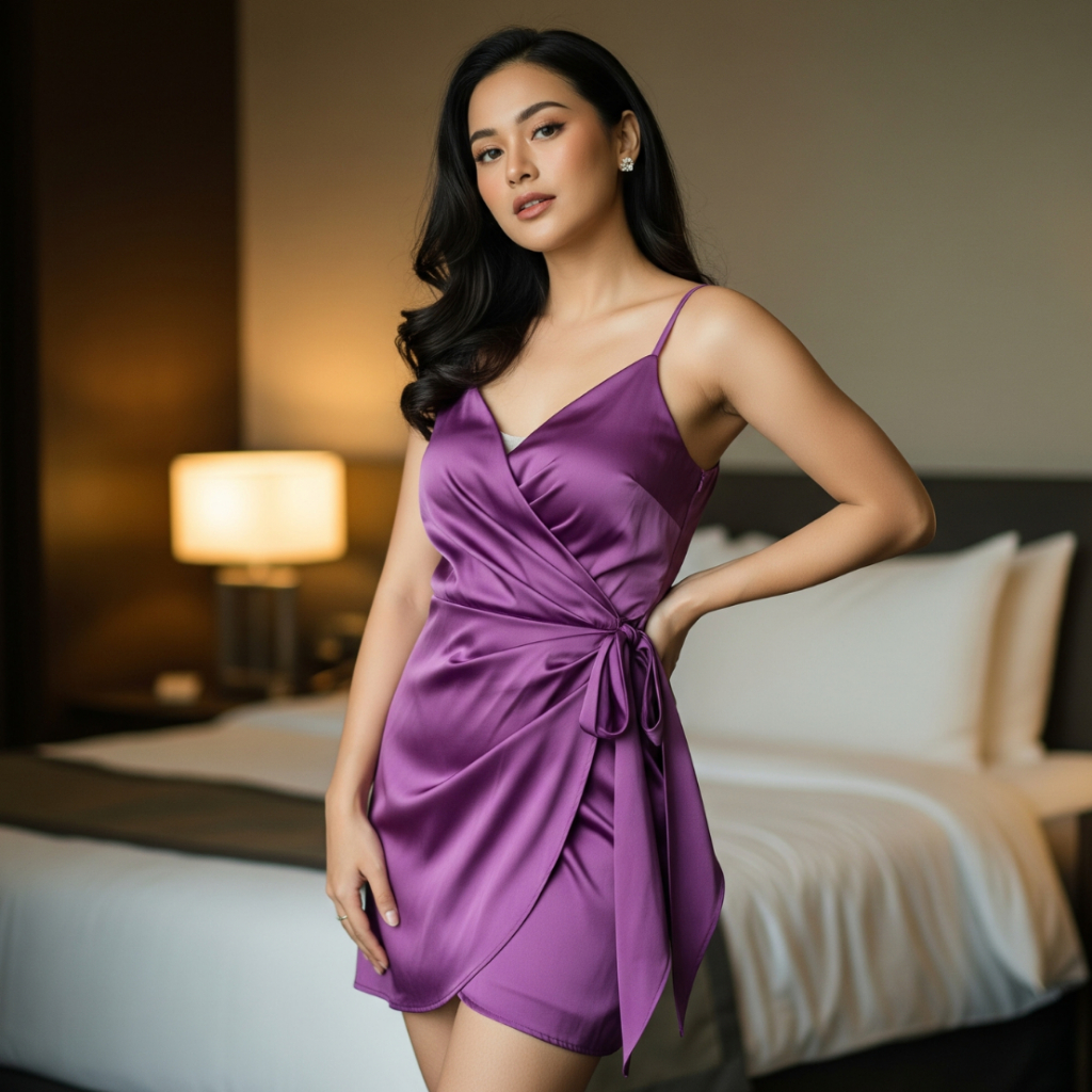 Baju Tidur Wanita korea Style Sexy Hot Jumbo Kimono Tali Samping Terbaru 2025