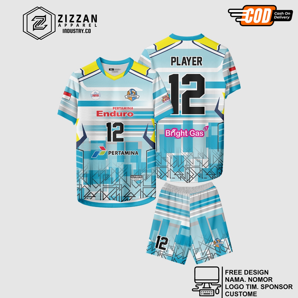 JERSEY BAJU VOLLY CUSTOM NAMA, NOMOR, LOGO, SEPONSOR BISA DESAIN SENDIRI