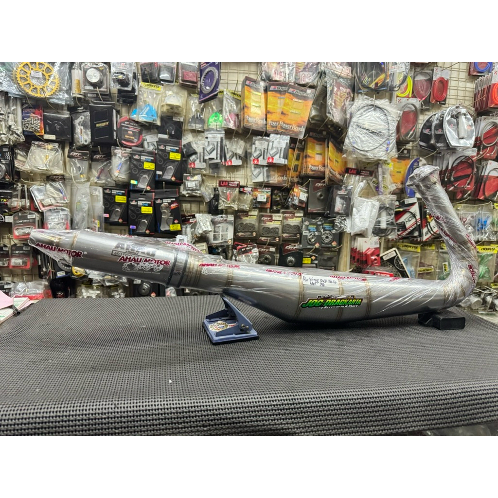 KNALPOT AHAU 1 AHAU ONE STAINLIS STAINLESS RX KING RXKING RXK TELO 3V3 ORIGINAL AHAU 1 GARANSI ORIGI