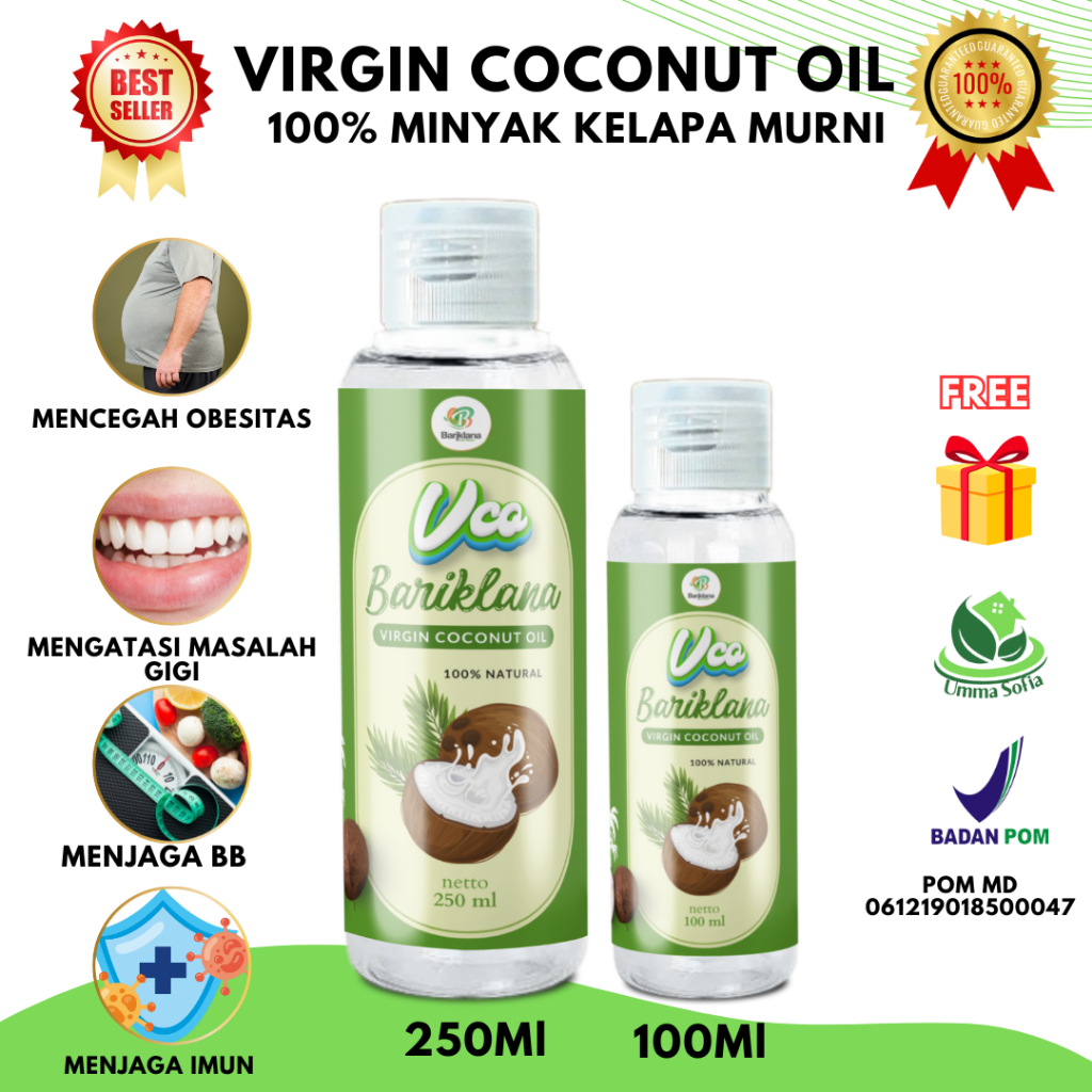 

VCO Bariklana Minyak Kelapa Murni 100% VIRGIN COCONUT OIL