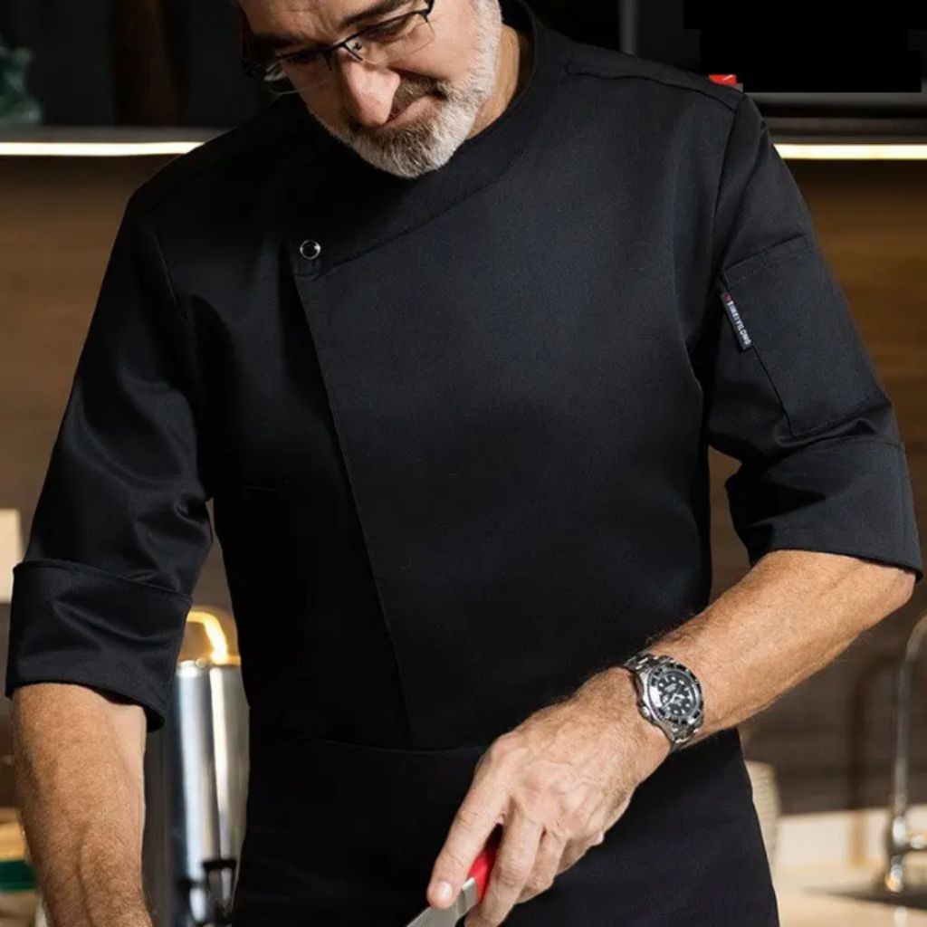 baju chef lengan panjang seragam koki