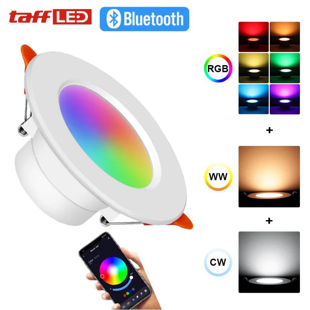 TaffLED Lampu Downlight LED Smart Buld Bluetooth Tuya 10W