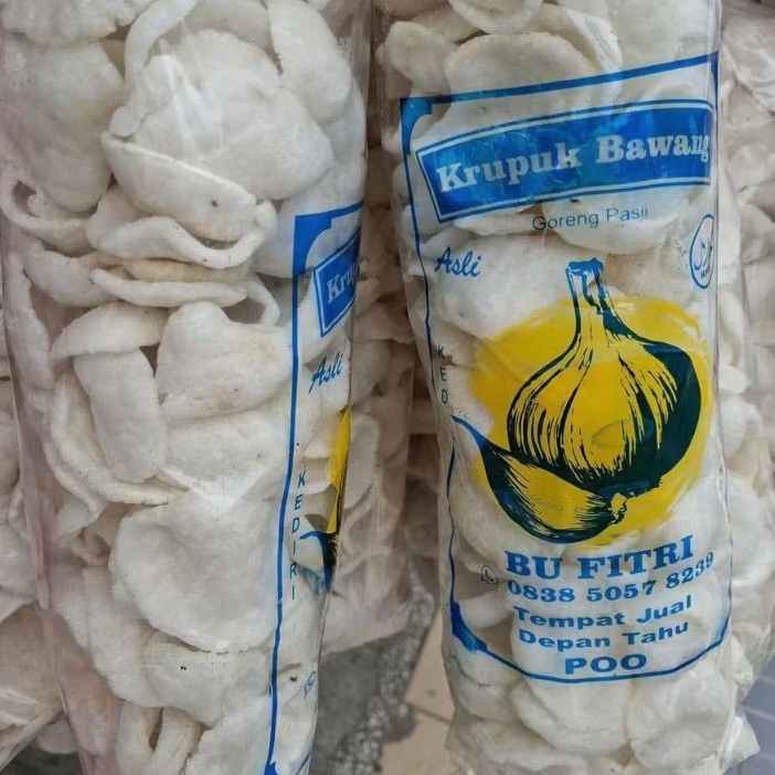 

Kerupuk Upil KECIL rasa BAWANG Asli Kota Kediri Krupuk Goreng Pasir Renyah