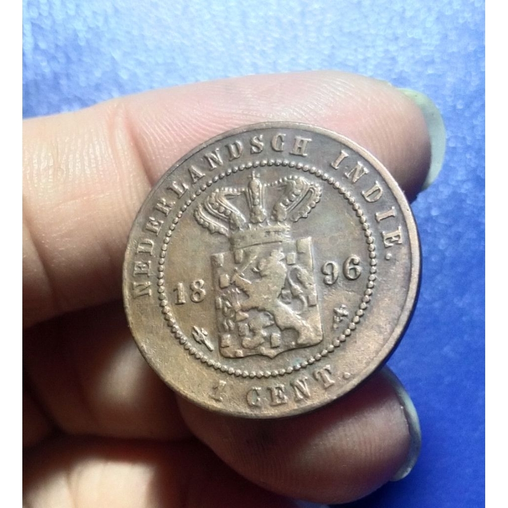 Koin Lawas Indonesia  Jaman Penjajahan 1 Cent Thn 1896 Langka