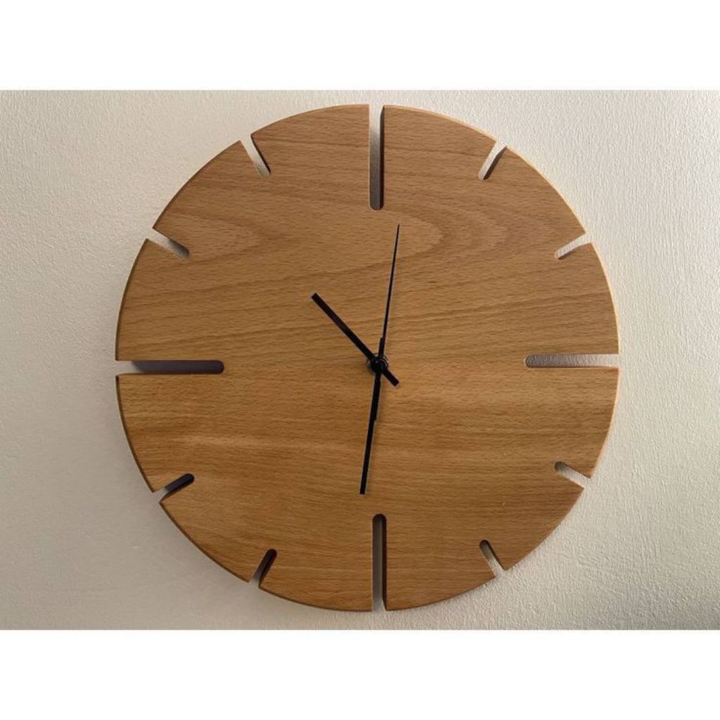 jam dinding asli kayu / jam dinding kayu jati / hiasan dinding branded