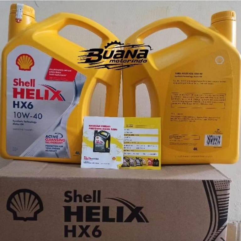 Oli Shell Helix HX6 SAE 10W-40 4 Liter Oli Shell HX6 4L ( 1 DUS )