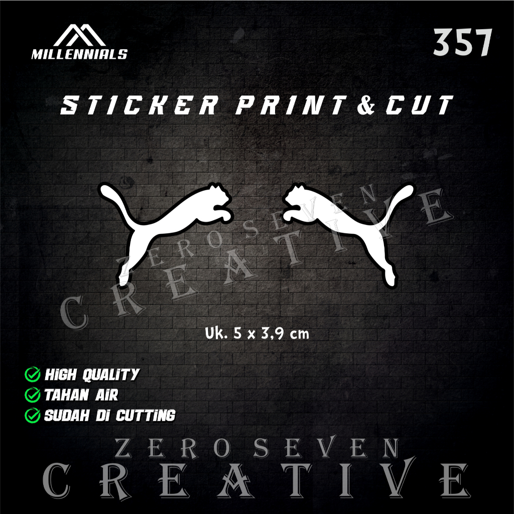 

STIKER KUCING LOGO PUMA ( 2 PCS ) / LOCAL BRAND / STIKER VIRAL / LAPTOP / TUMBLER / AESTHETIC / VYNIL / ANTI AIR / PRINT & CUT