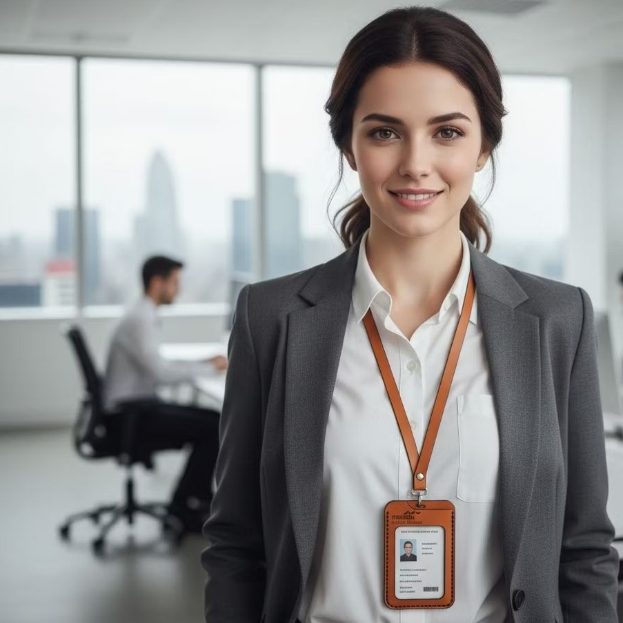 

Id Card Holder Kulit Free Custom Logo/Nama 100% ORIGINAL Asli Kulit DR_Leather 03