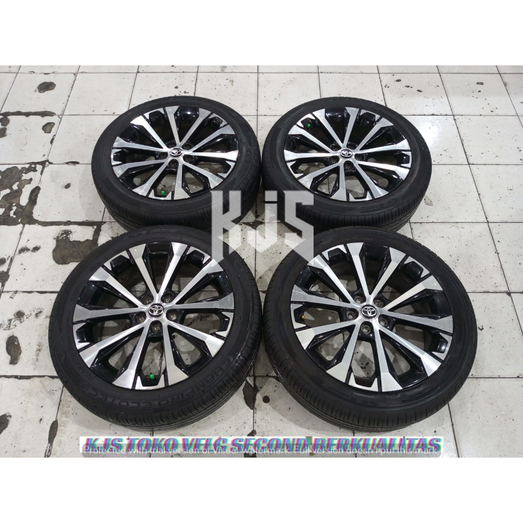 PELEK SECOND MODEL COPOTAN AVANZA VELOZ RING 17 PCD 5X100 LEBAR 6.5 OFFSET 45 WARNA BLACK POLISH + B