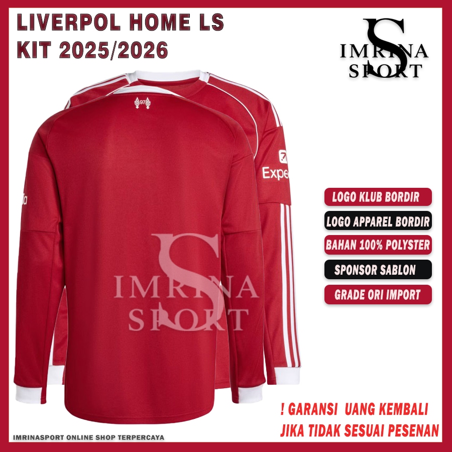 [ READY STOK  ] JERSEY BOLA LPVEL HOME 2025 2026 LONG SLEEVE IMPORT  FANS VERSION  - JERSEY BOLA MU 