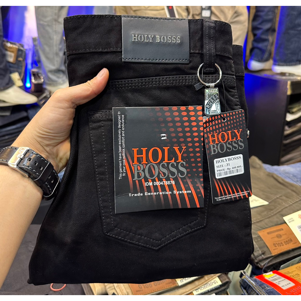 Celana/Celana jeans pria HOLY BOSS/Celana jeans reguler pria/Celana jeans pria/Celana jeans denim pr