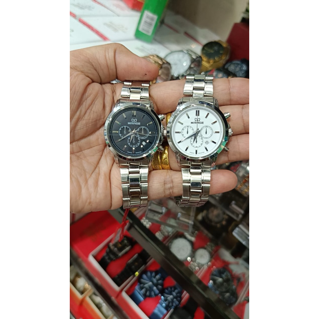 Jam Tangan Wanita Crono Mirage Rantai Silver Original