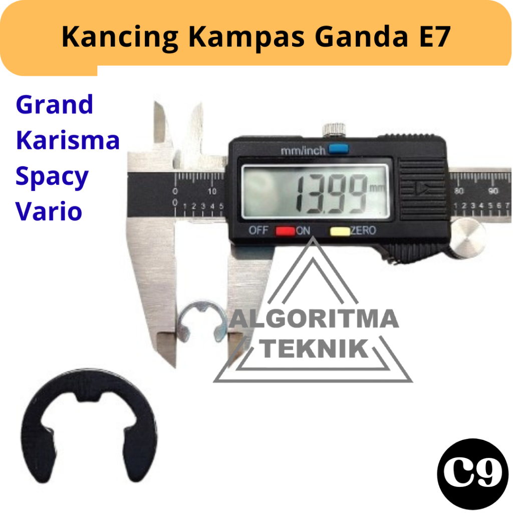 C9 Klip Snap Ring Circlip Kampas Ganda Grand Karisma Spacy Vario - Kancing Kampas Ganda E7 (Harga 1 