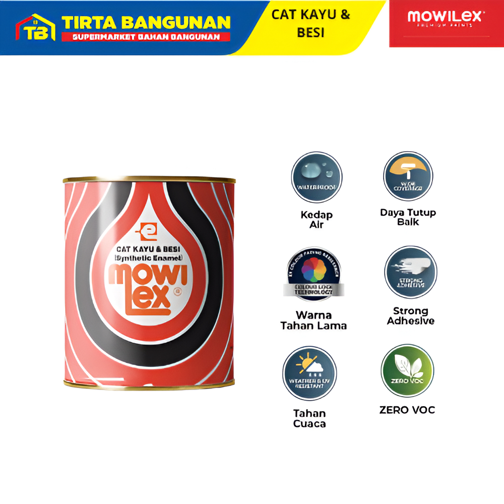 Mowilex Cat Kayu & Besi Baja Interior Exterior 1 liter