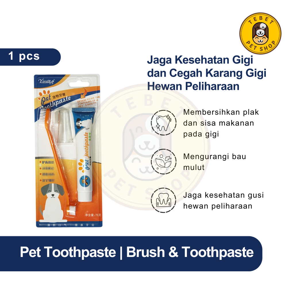 Sikat Gigi dan Odol Rasa Mint Sikat Gigi Anjing Kucing
